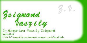 zsigmond vaszily business card